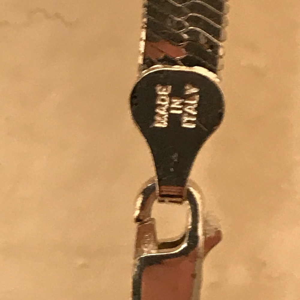 4 "Milor" Vintage Herringbone, Ster.Silv.Necklaces